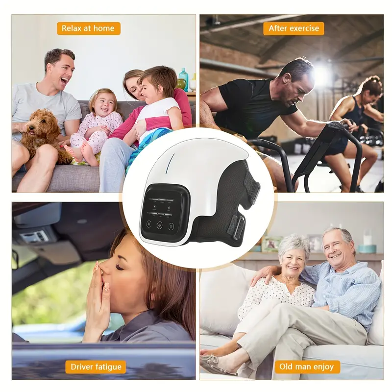 LED Screen Wireless Knee Massager With Cycle Heating