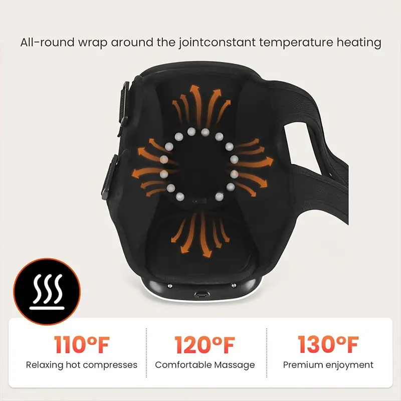 LED Screen Wireless Knee Massager With Cycle Heating