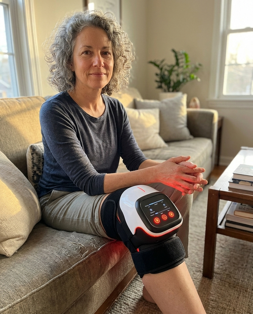 Red Light Therapy Knee Massager For Women In Menopause